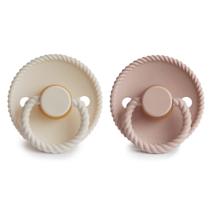 FRIGG. Σετ 2 Πιπίλες Latex Rope Blush/Cream 0-6 Μηνών
