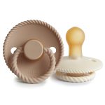 FRIGG. Σετ 2 Πιπίλες Latex FRIGG Rope Cream/Croissant 0-6 Μηνών