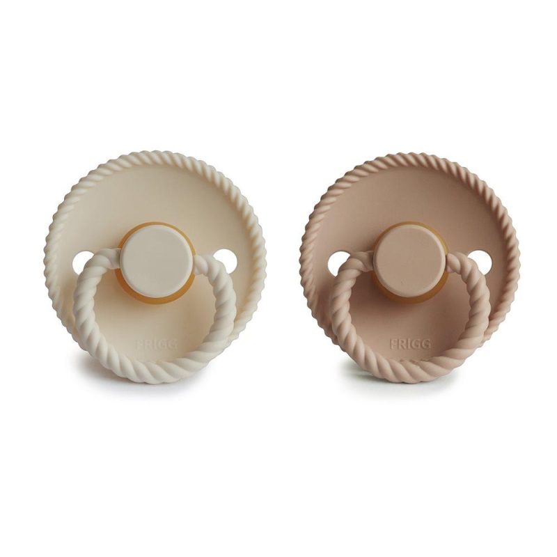 FRIGG. Σετ 2 Πιπίλες Latex FRIGG Rope Cream/Croissant 0-6 Μηνών