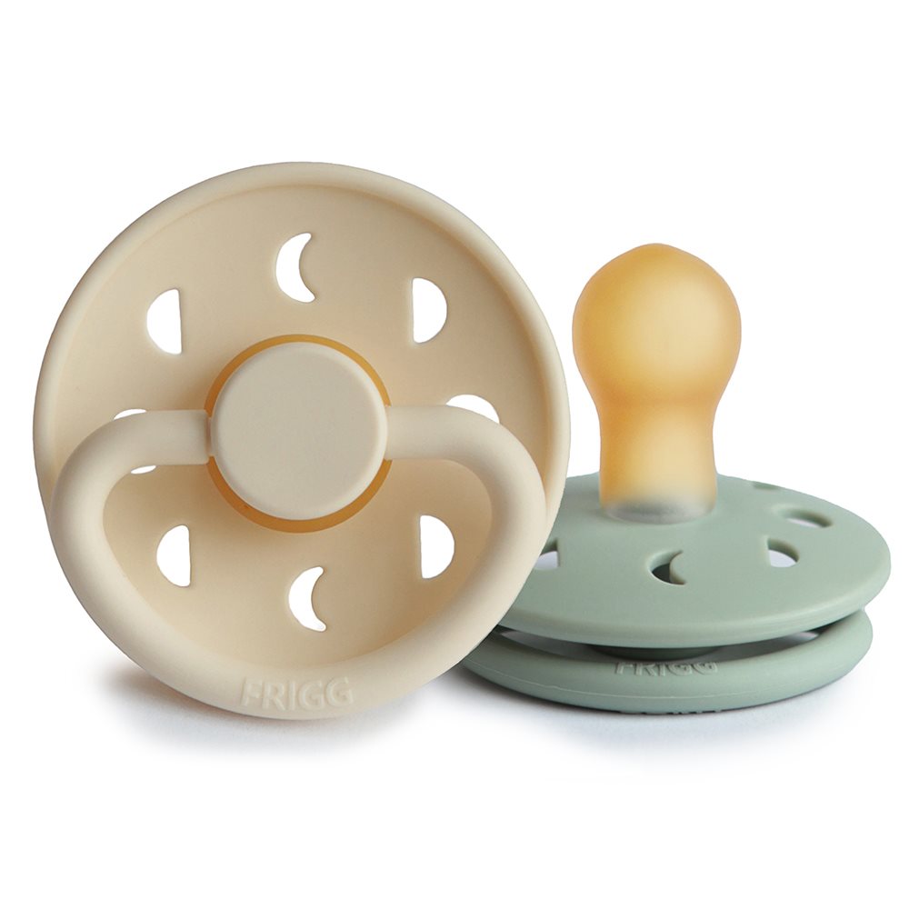 67-76291421 FRIGG. Σετ 2 Πιπίλες Latex Moon Phase Cream/Sage 0-6 Μηνών