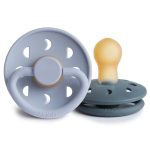 FRIGG. Σετ 2 Πιπίλες Latex Moon Phase Powder Blue/Slate 0-6 Μηνών