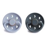 FRIGG. Σετ 2 Πιπίλες Latex Moon Phase Powder Blue/Slate 0-6 Μηνών