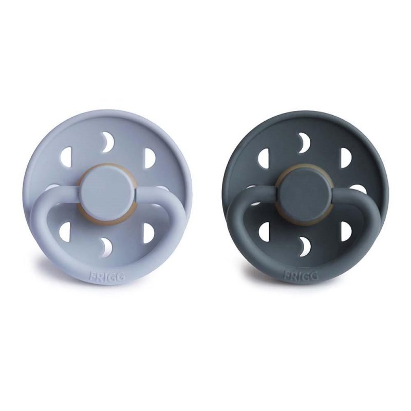 FRIGG. Σετ 2 Πιπίλες Latex Moon Phase Powder Blue/Slate 0-6 Μηνών