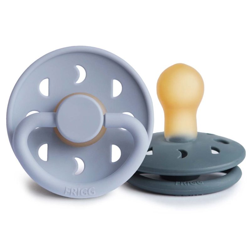 FRIGG. Σετ 2 Πιπίλες Latex Moon Phase Powder Blue/Slate 0-6 Μηνών