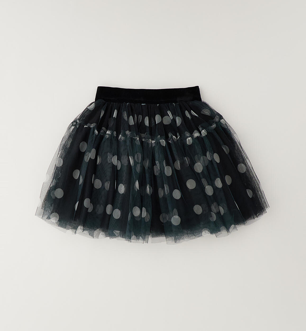 gonna-tulle-bambina-nero-dettaglio-01-1644h396g0-6cgg iDO Παιδική Φούστα Τούλινη Πουά Μαύρη